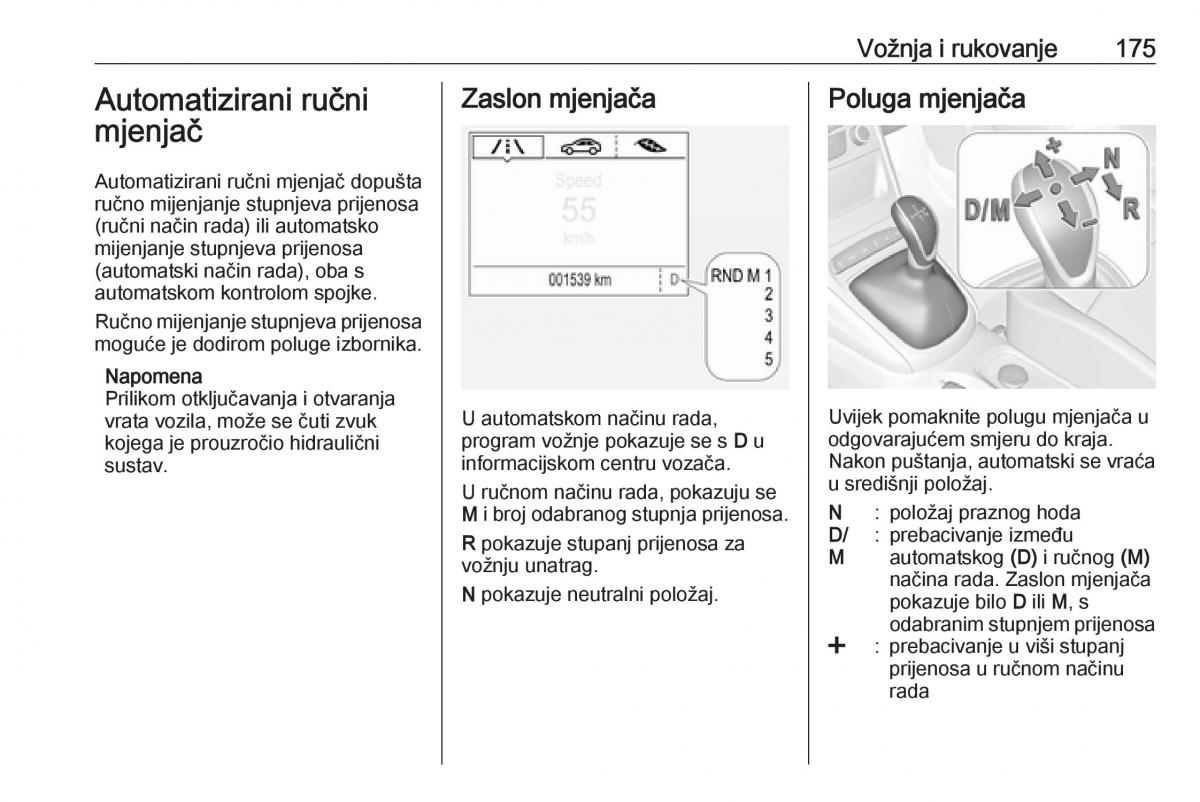 Opel Astra K V 5 vlasnicko uputstvo / page 177