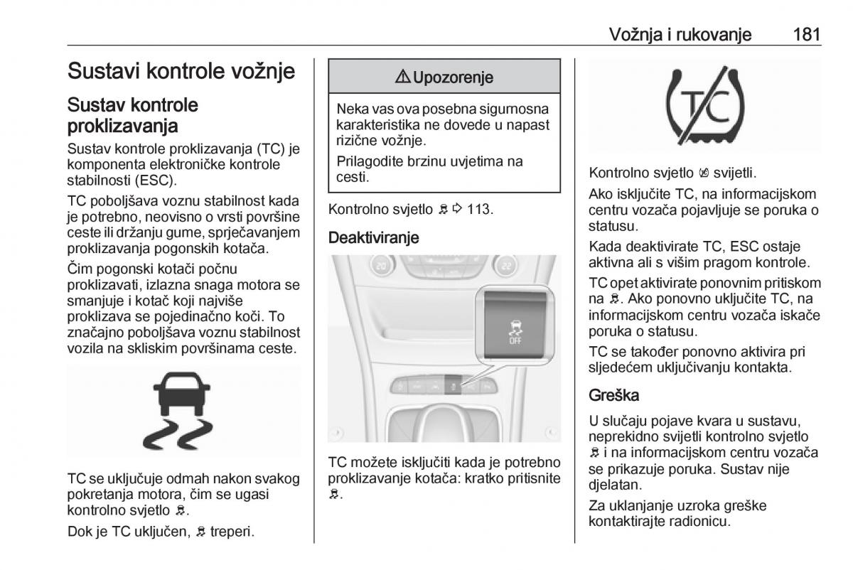 Opel Astra K V 5 vlasnicko uputstvo / page 183