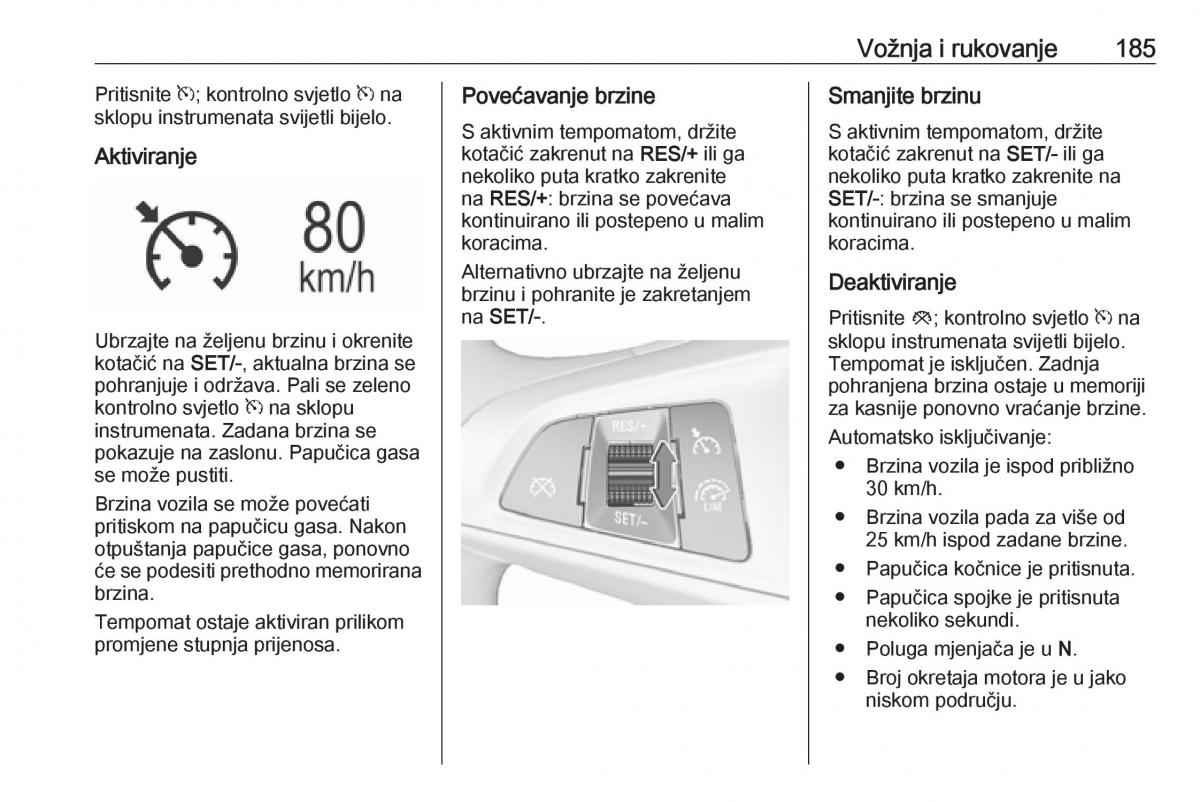 Opel Astra K V 5 vlasnicko uputstvo / page 187