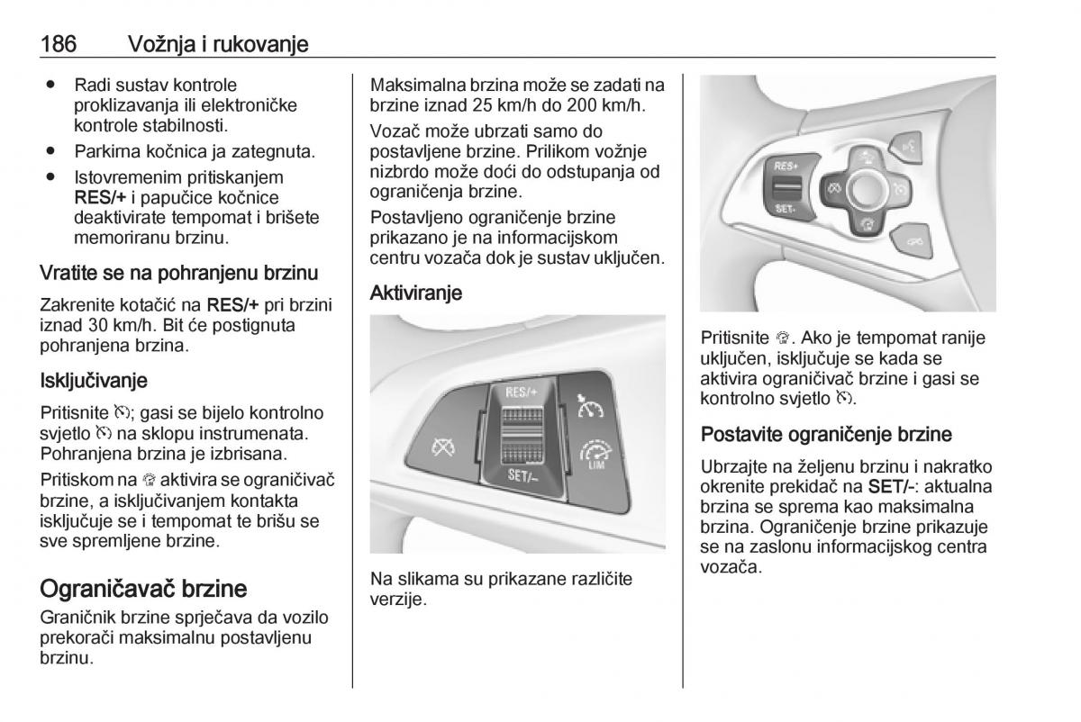 Opel Astra K V 5 vlasnicko uputstvo / page 188