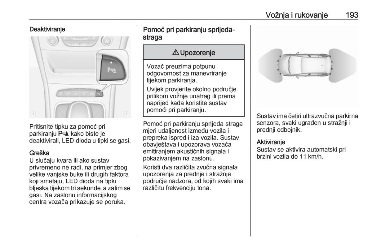 Opel Astra K V 5 vlasnicko uputstvo / page 195