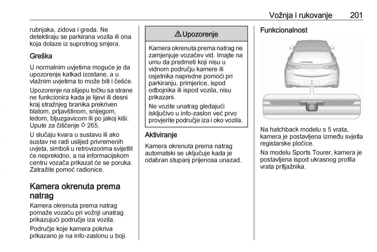 Opel Astra K V 5 vlasnicko uputstvo / page 203