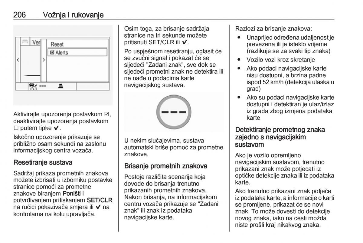 Opel Astra K V 5 vlasnicko uputstvo / page 208