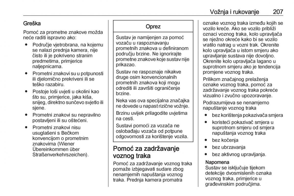 Opel Astra K V 5 vlasnicko uputstvo / page 209