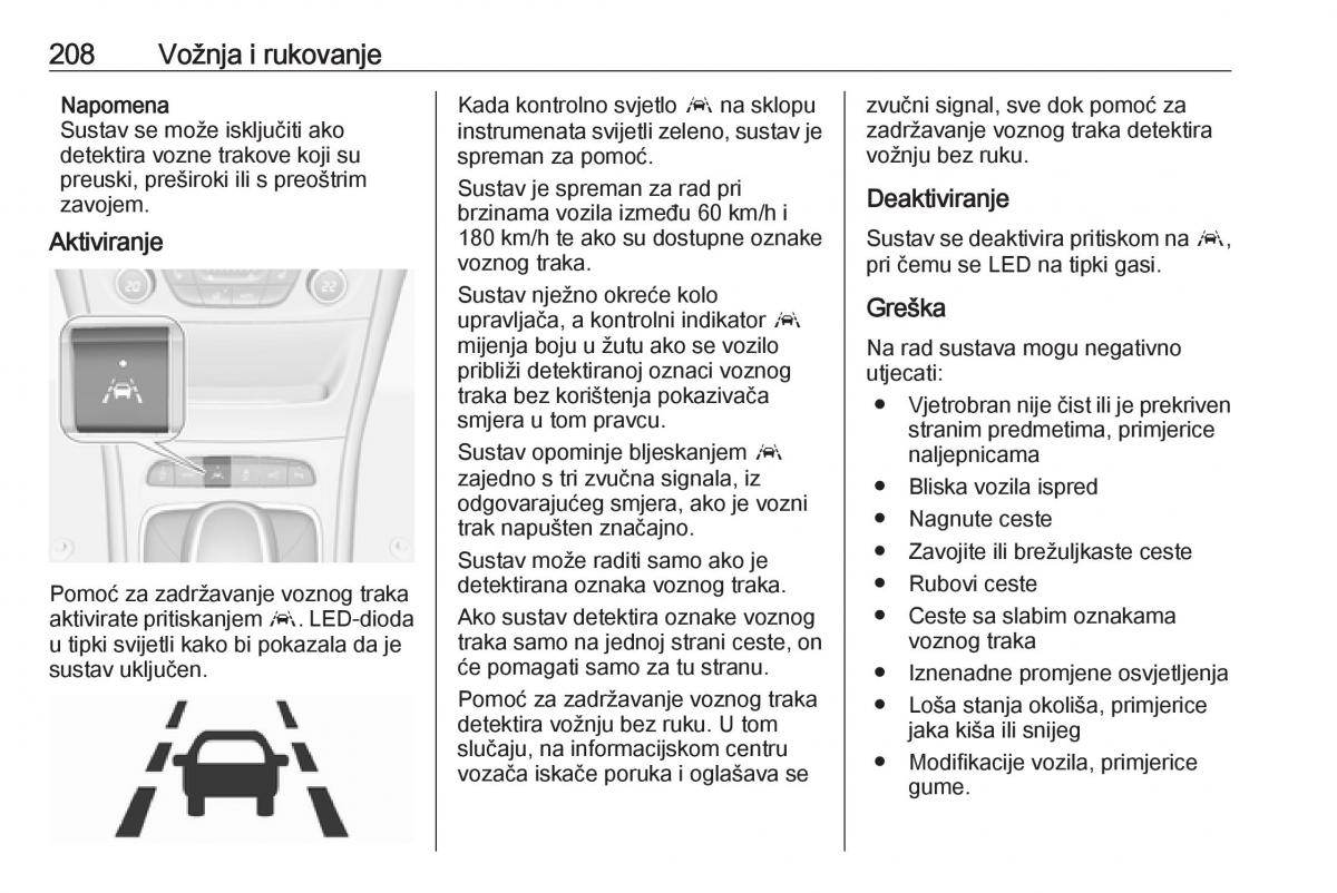 Opel Astra K V 5 vlasnicko uputstvo / page 210