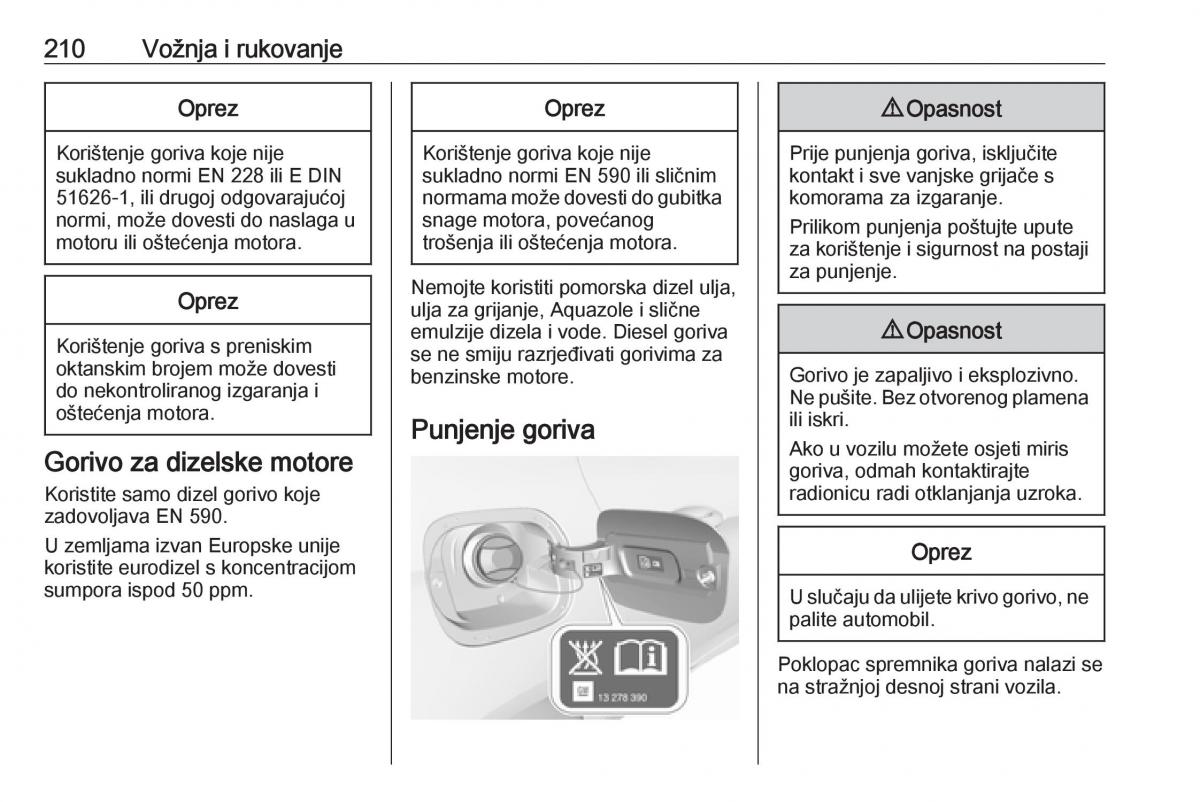 Opel Astra K V 5 vlasnicko uputstvo / page 212