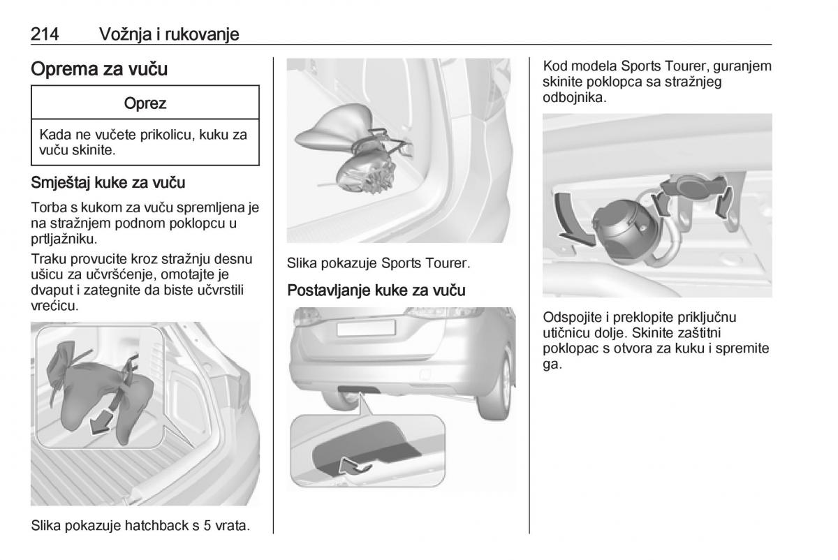 Opel Astra K V 5 vlasnicko uputstvo / page 216