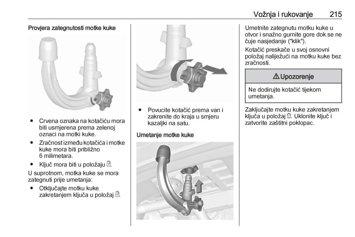 Opel Astra K V 5 vlasnicko uputstvo / page 217