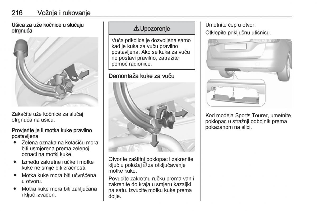 Opel Astra K V 5 vlasnicko uputstvo / page 218