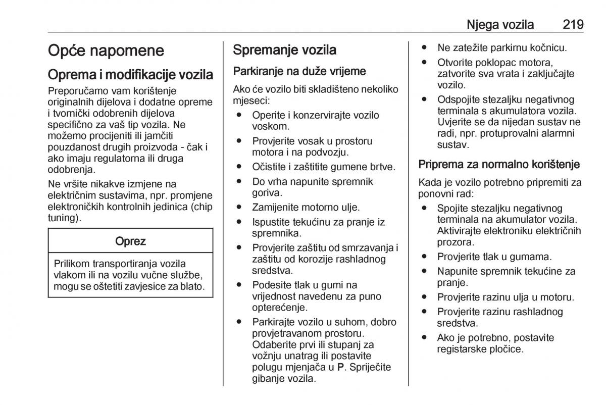 Opel Astra K V 5 vlasnicko uputstvo / page 221