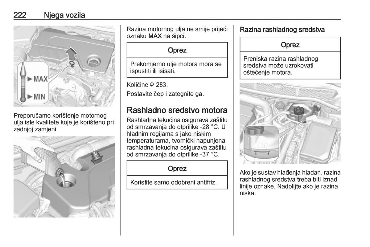 Opel Astra K V 5 vlasnicko uputstvo / page 224