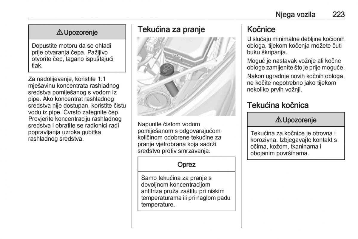 Opel Astra K V 5 vlasnicko uputstvo / page 225