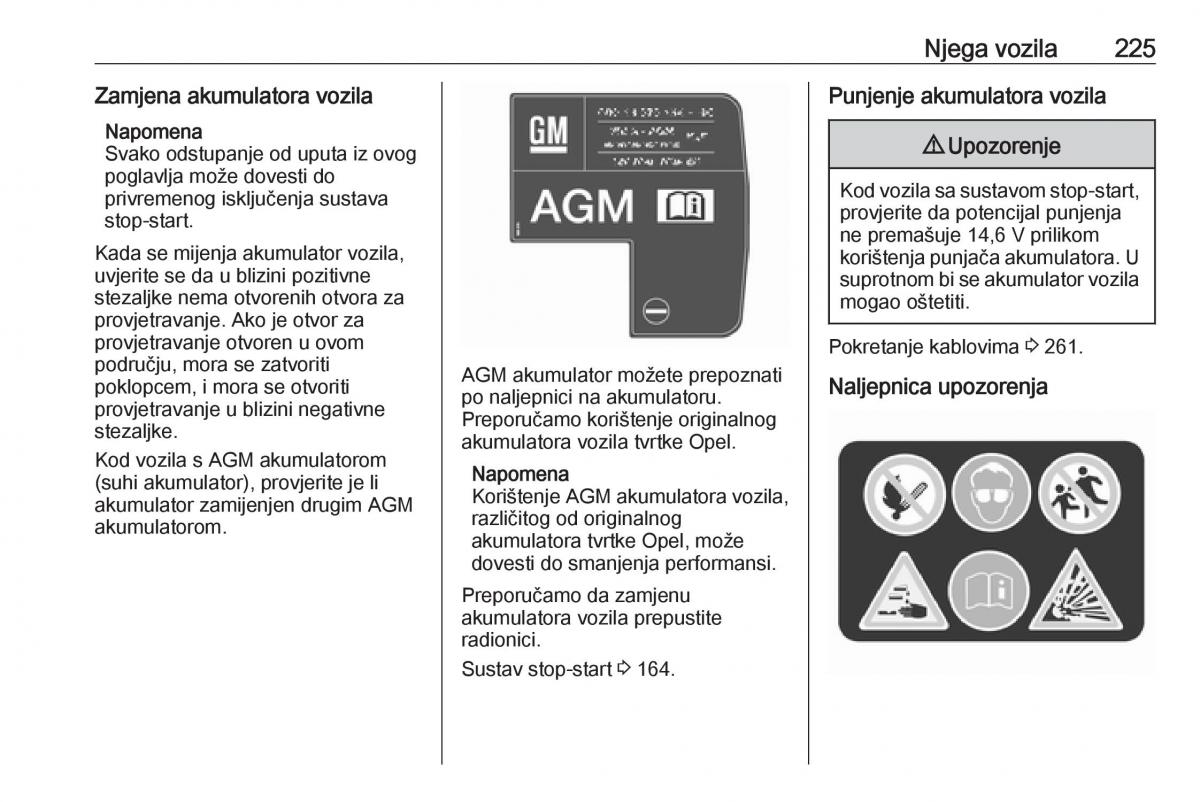 Opel Astra K V 5 vlasnicko uputstvo / page 227