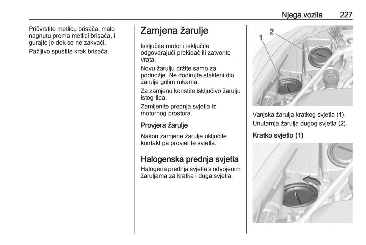 Opel Astra K V 5 vlasnicko uputstvo / page 229