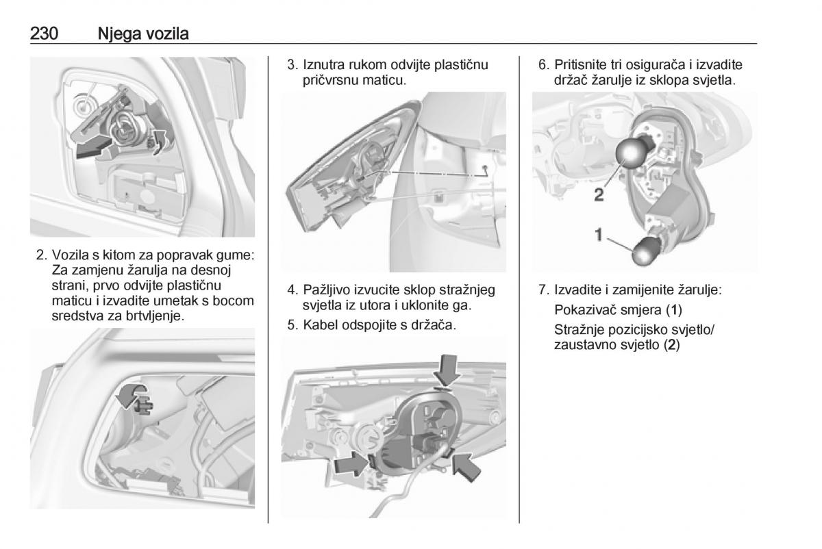 Opel Astra K V 5 vlasnicko uputstvo / page 232