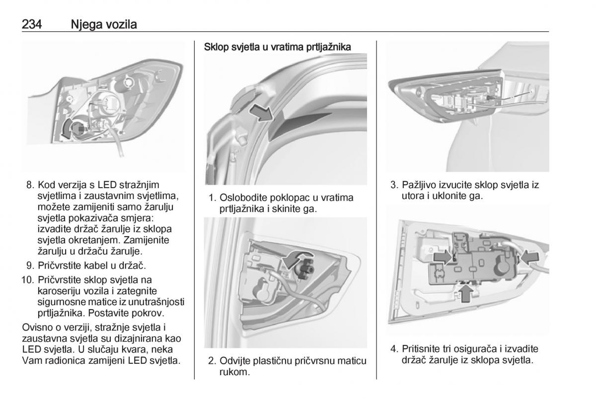 Opel Astra K V 5 vlasnicko uputstvo / page 236