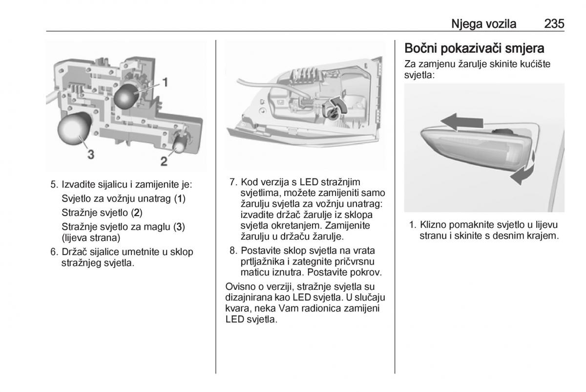 Opel Astra K V 5 vlasnicko uputstvo / page 237