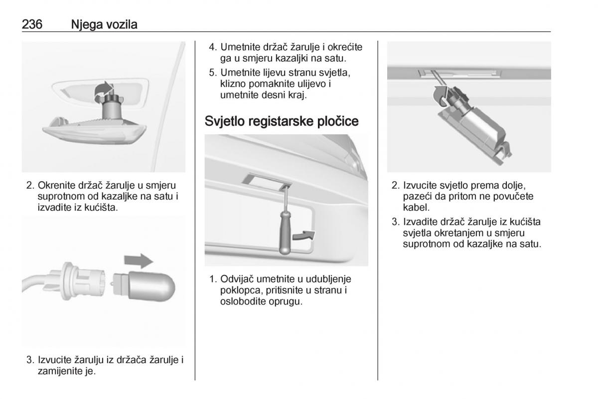 Opel Astra K V 5 vlasnicko uputstvo / page 238