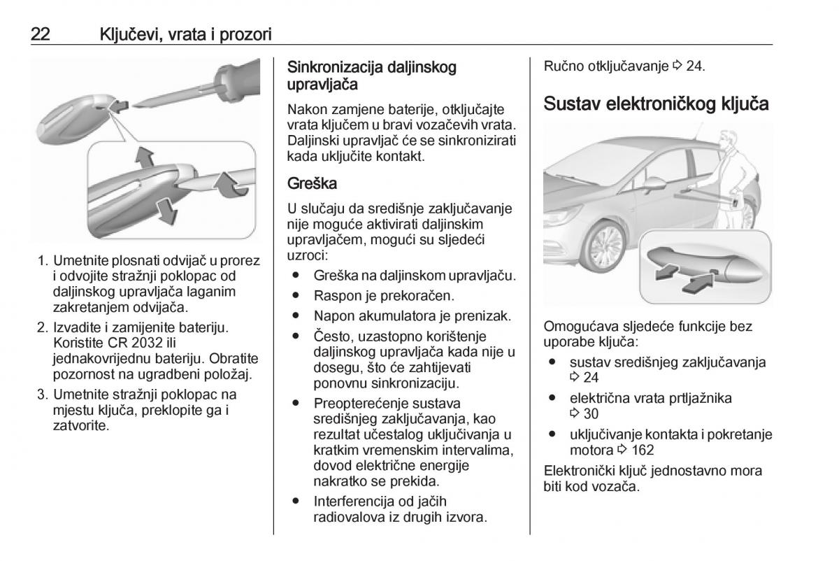 Opel Astra K V 5 vlasnicko uputstvo / page 24