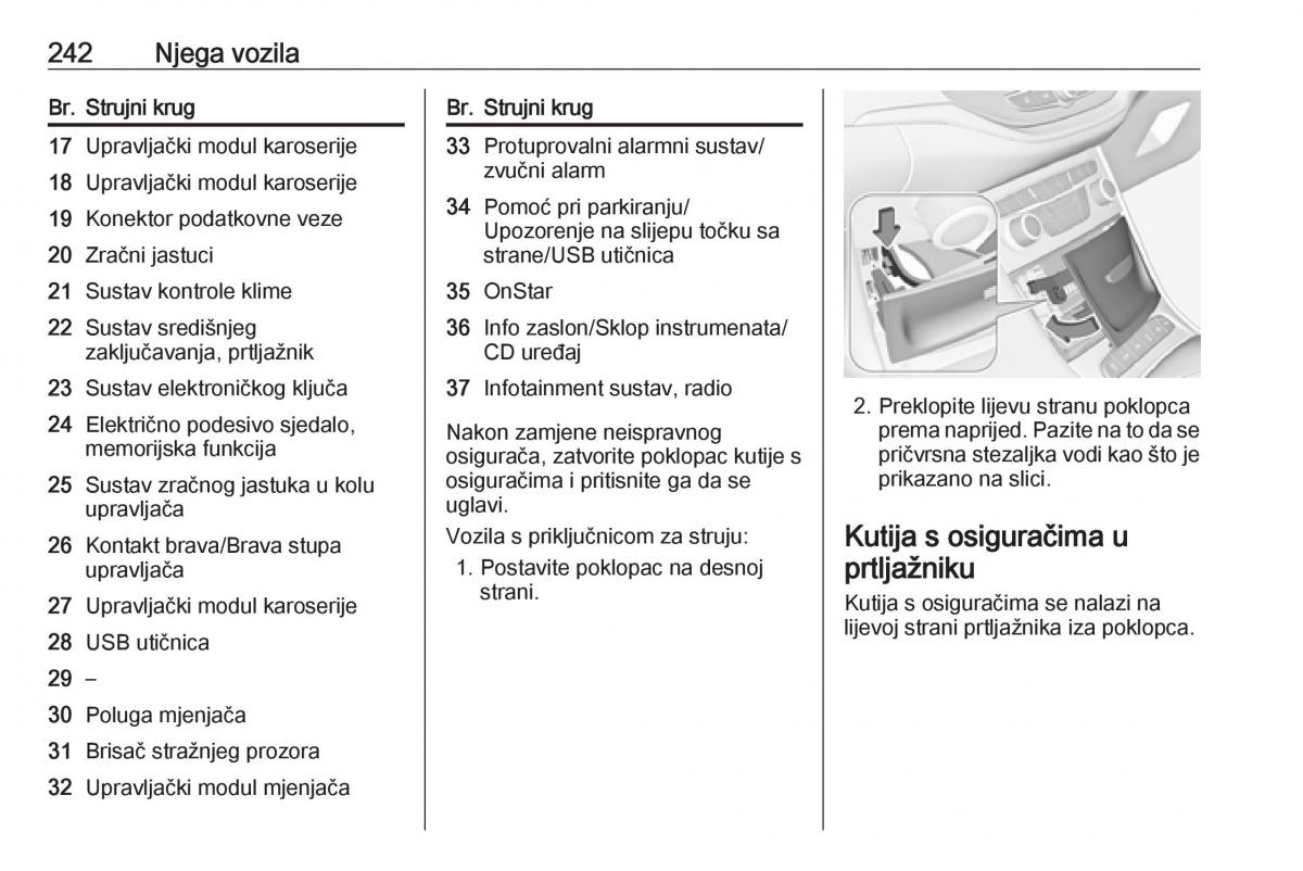 Opel Astra K V 5 vlasnicko uputstvo / page 244