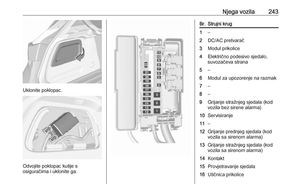 Opel Astra K V 5 vlasnicko uputstvo / page 245