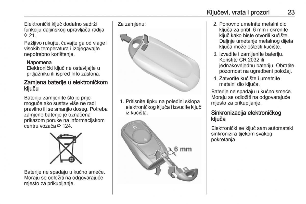 Opel Astra K V 5 vlasnicko uputstvo / page 25