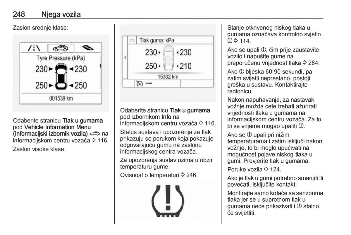 Opel Astra K V 5 vlasnicko uputstvo / page 250