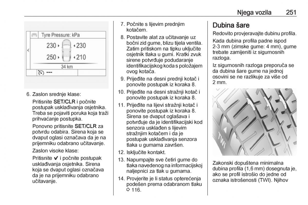 Opel Astra K V 5 vlasnicko uputstvo / page 253