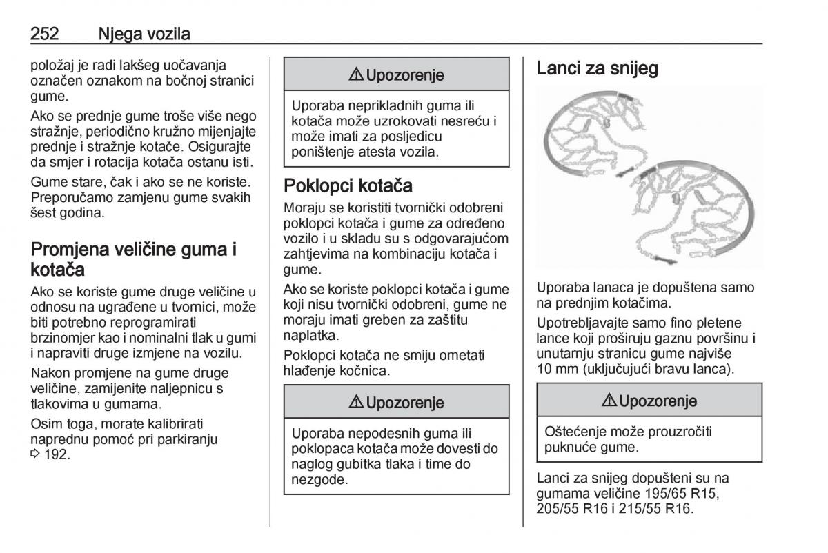 Opel Astra K V 5 vlasnicko uputstvo / page 254