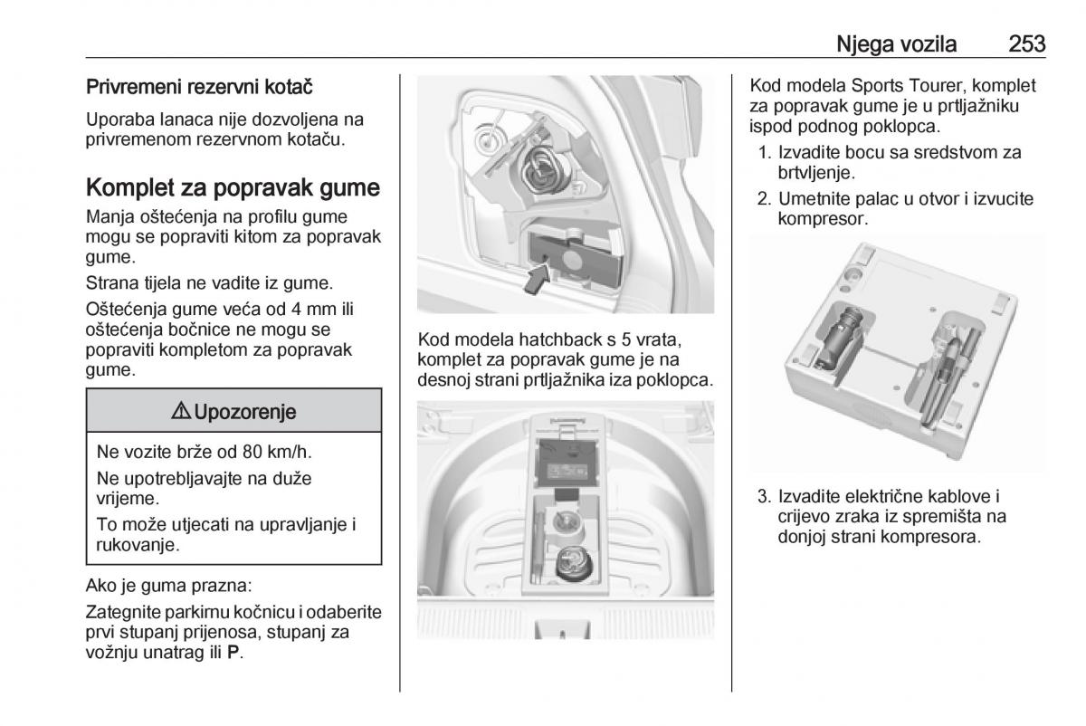 Opel Astra K V 5 vlasnicko uputstvo / page 255