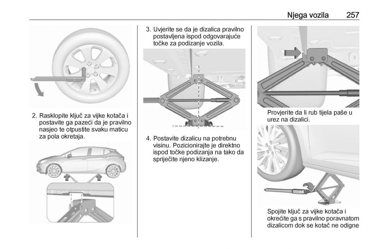 Opel Astra K V 5 vlasnicko uputstvo / page 259