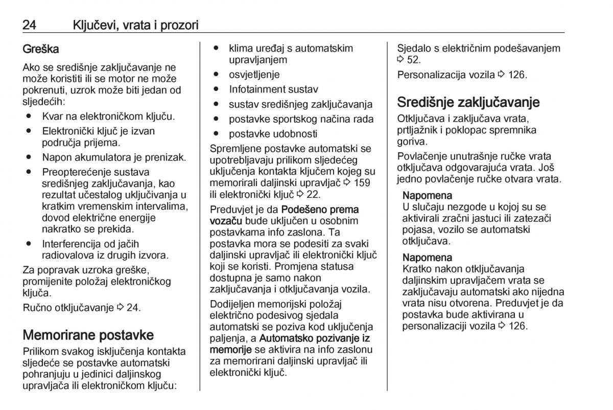 Opel Astra K V 5 vlasnicko uputstvo / page 26