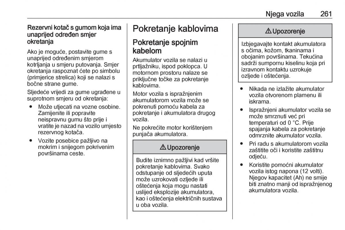 Opel Astra K V 5 vlasnicko uputstvo / page 263