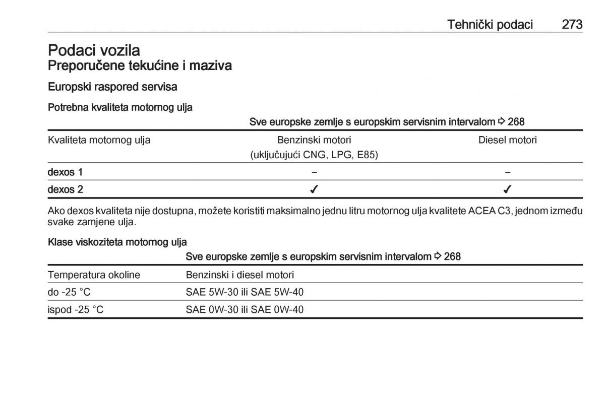 Opel Astra K V 5 vlasnicko uputstvo / page 275