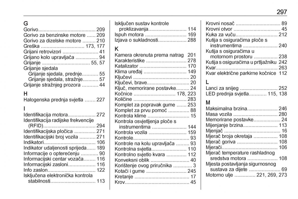 Opel Astra K V 5 vlasnicko uputstvo / page 299