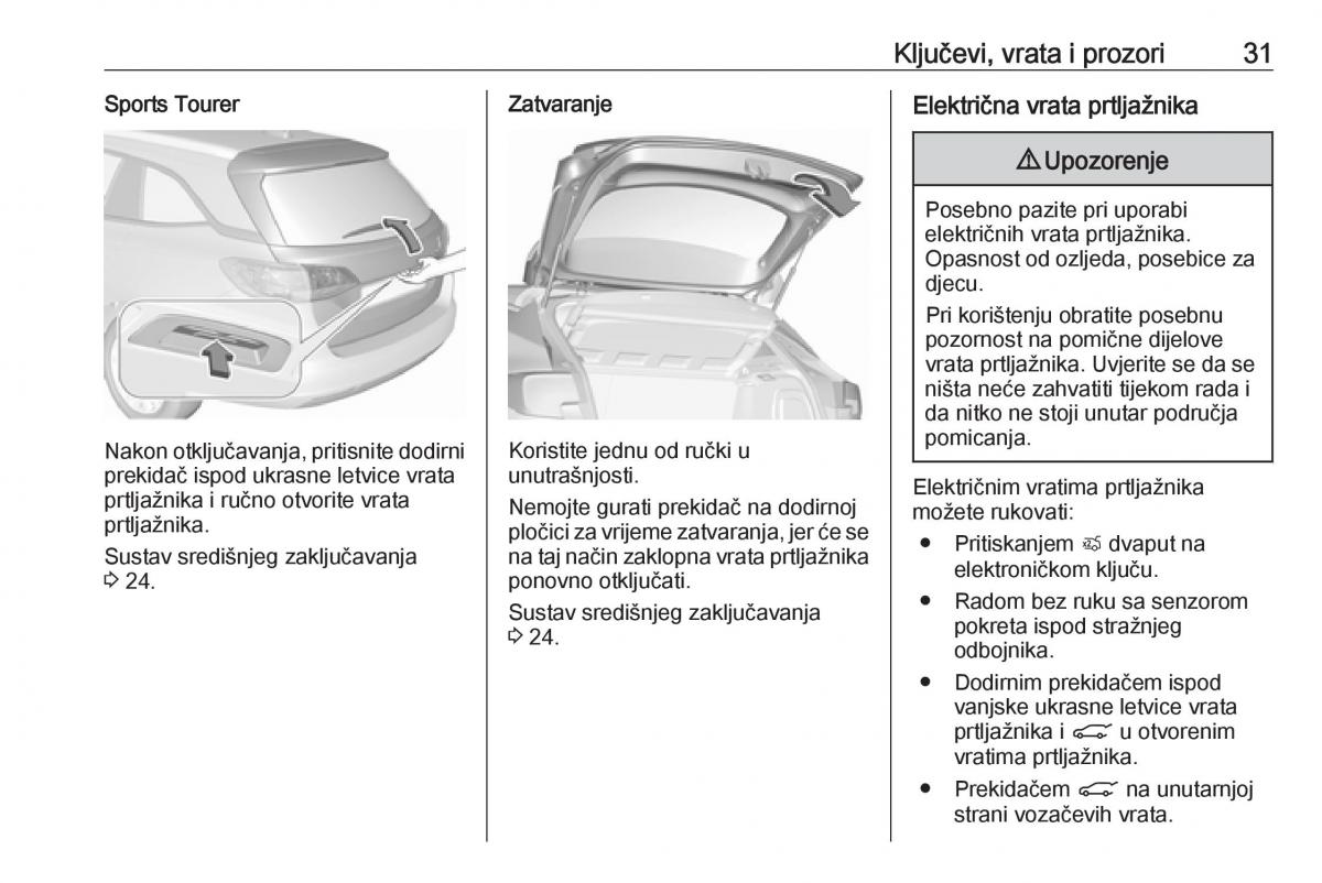 Opel Astra K V 5 vlasnicko uputstvo / page 33