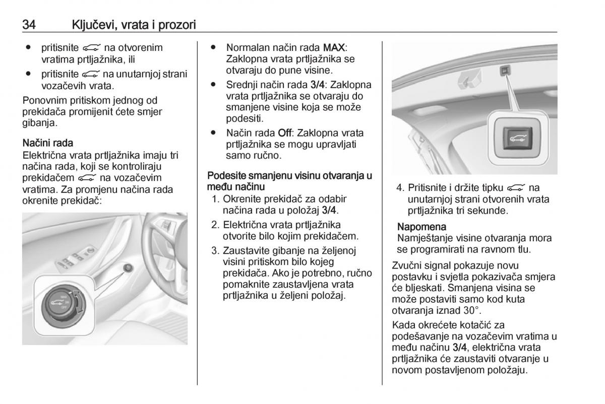 Opel Astra K V 5 vlasnicko uputstvo / page 36