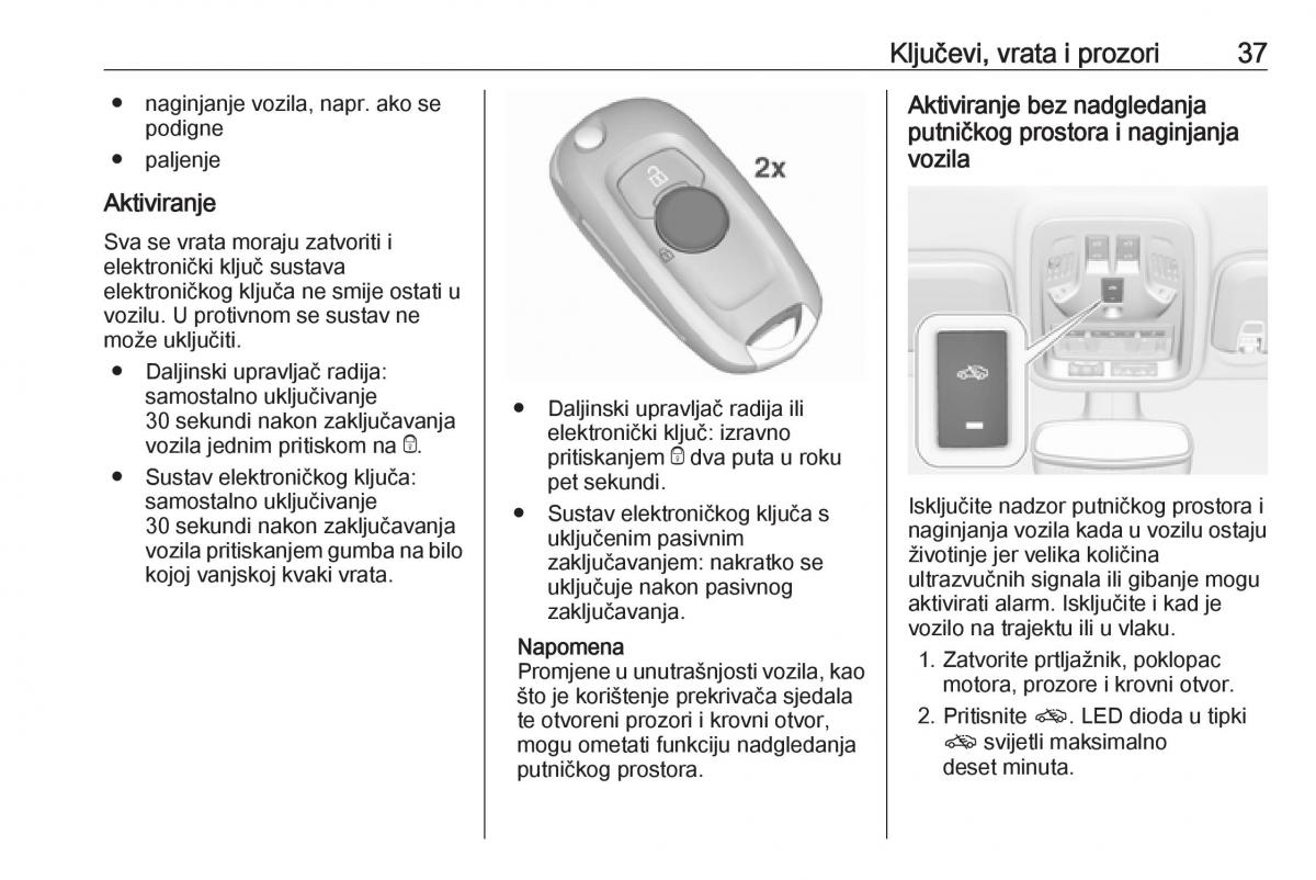 Opel Astra K V 5 vlasnicko uputstvo / page 39