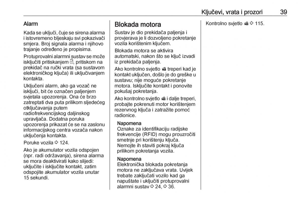 Opel Astra K V 5 vlasnicko uputstvo / page 41