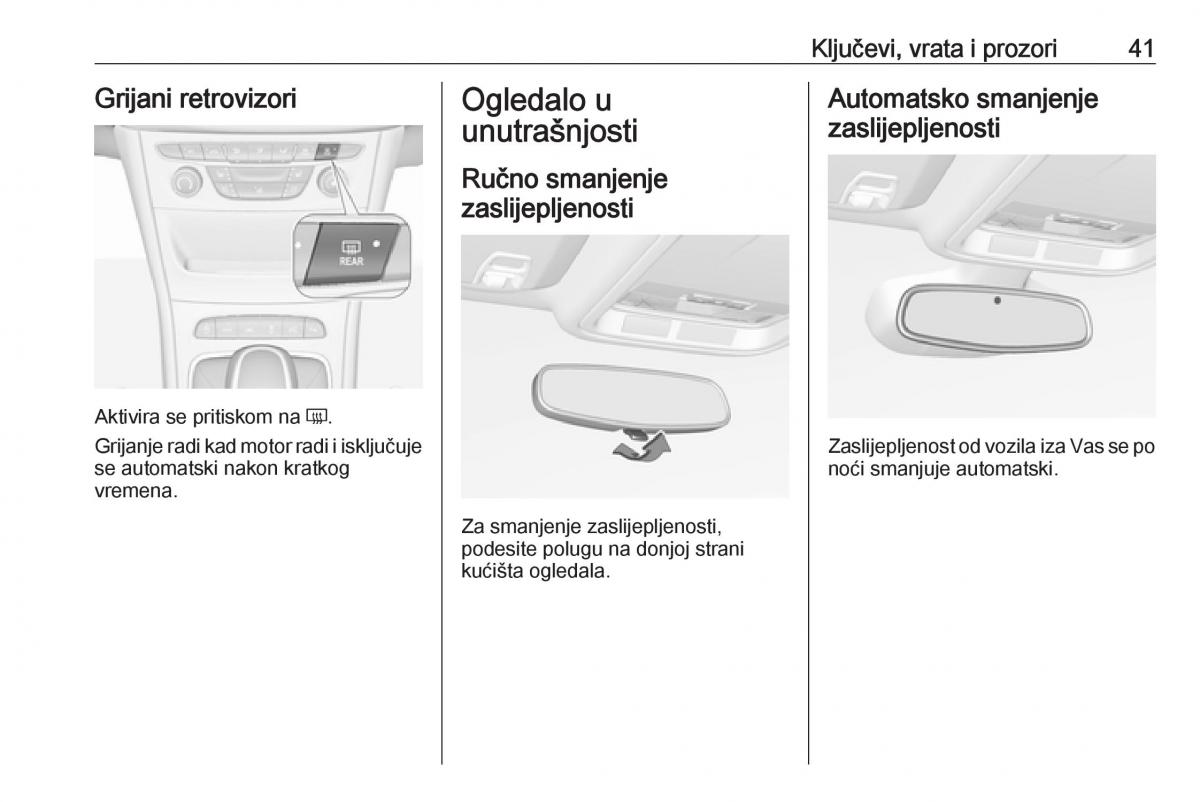 Opel Astra K V 5 vlasnicko uputstvo / page 43