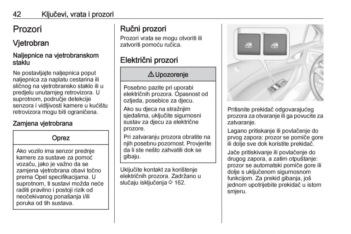 Opel Astra K V 5 vlasnicko uputstvo / page 44