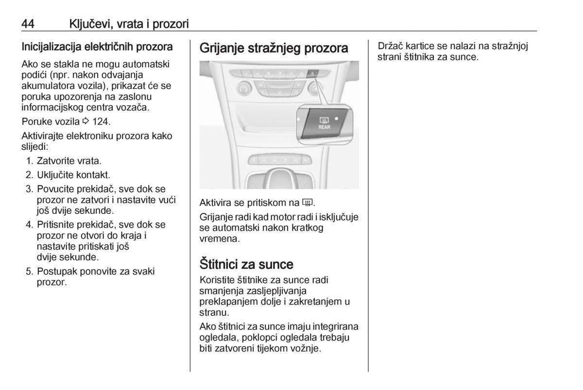 Opel Astra K V 5 vlasnicko uputstvo / page 46