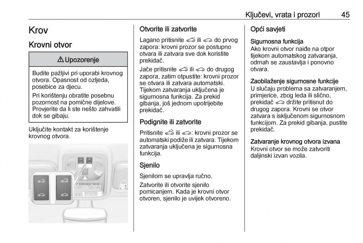 Opel Astra K V 5 vlasnicko uputstvo / page 47