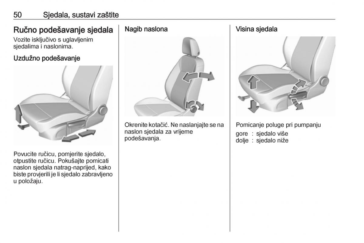 Opel Astra K V 5 vlasnicko uputstvo / page 52