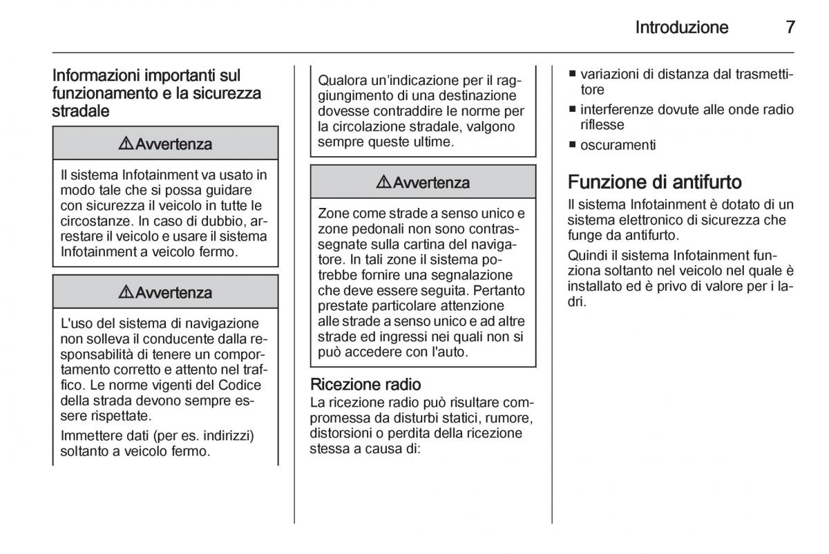 Opel Astra K V 5 manuale del proprietario / page 7