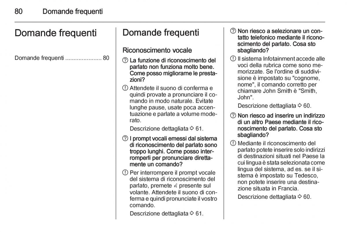 Opel Astra K V 5 manuale del proprietario / page 80