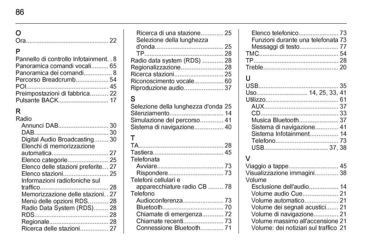 Opel Astra K V 5 manuale del proprietario / page 86