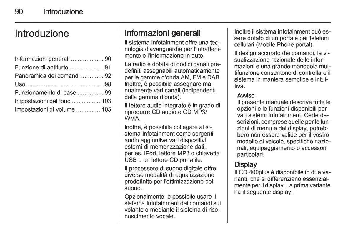 Opel Astra K V 5 manuale del proprietario / page 90