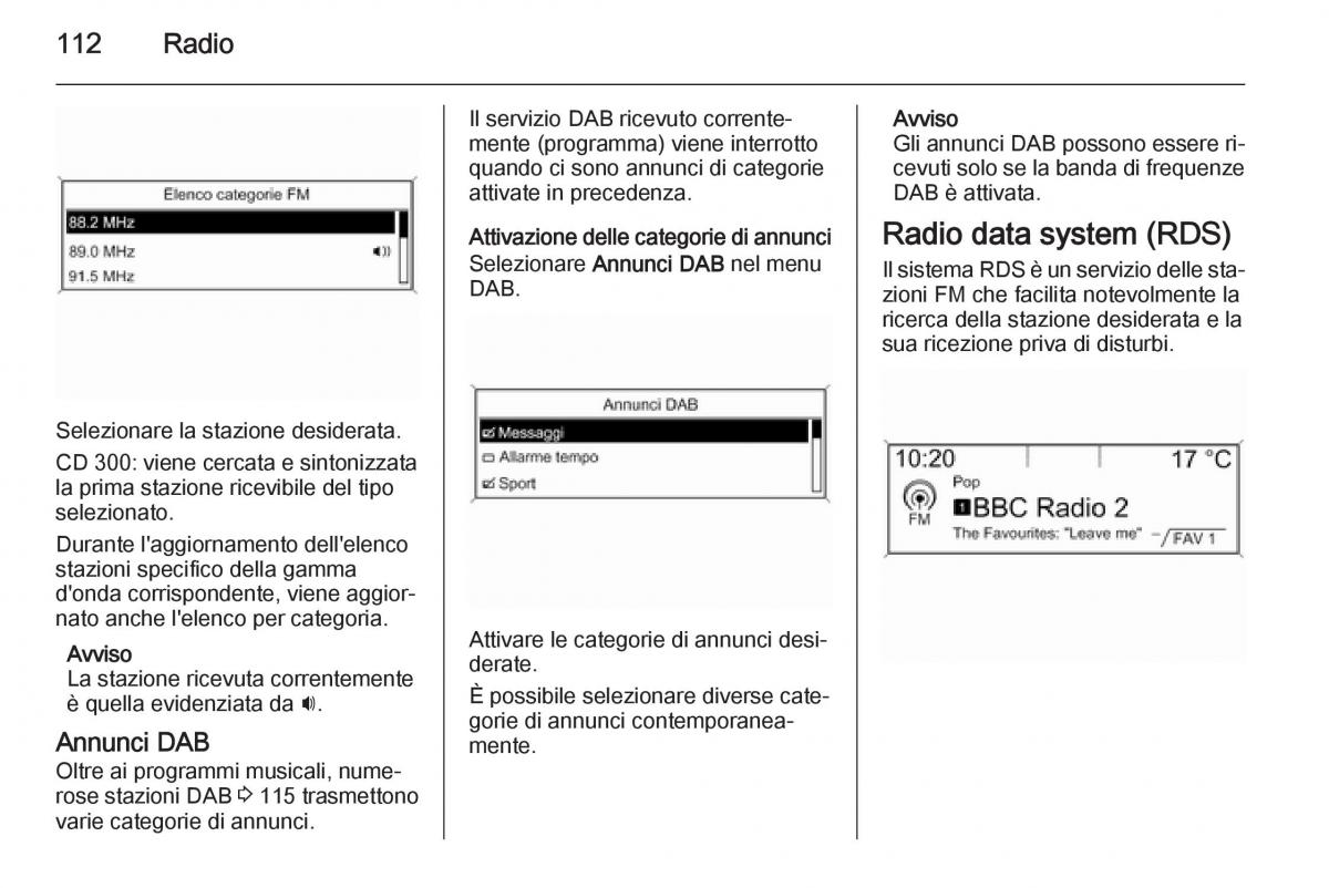 Opel Astra K V 5 manuale del proprietario / page 112