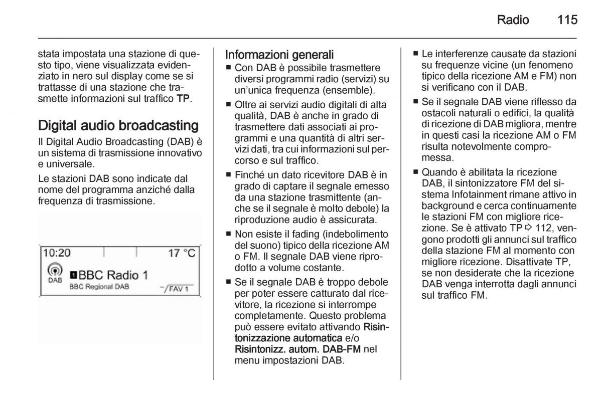 Opel Astra K V 5 manuale del proprietario / page 115